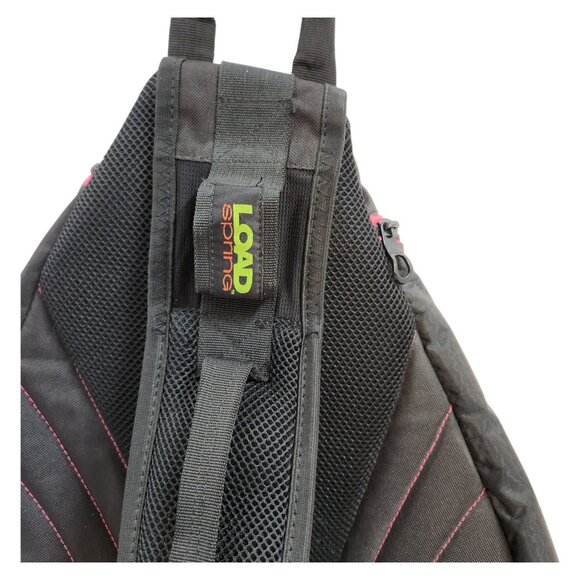 Adidas Loadspring Sling Backpack Black & Pink Multiple Pockets Adjustable Strap - Picture 7 of 9